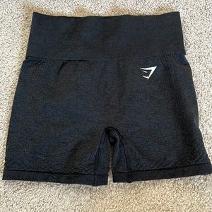 black gym shark shorts